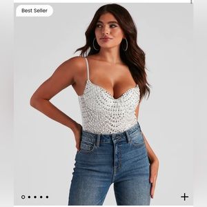 Twisted Angel Embroidered Bodysuit